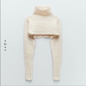 Zara cable knit arm sweater